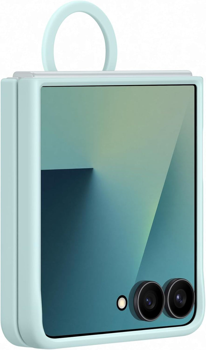 Samsung Galaxy Z Flip 7 6.9" Silicone Case with Ring Mint - EF-PF766TMEGWW