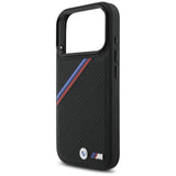 BMW M Tricolor Metal Logo Case with MagSafe for iPhone 17 Pro 6.3" Black - BMHMP17L25PCSPEK