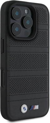 BMW M Perforated Stitched Line Case with MagSafe for iPhone 16 Pro Max 6.9" Black - BMHMP16X23PUSPK