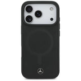 Mercedes Plain Smooth Leather Case with MagSafe for iPhone 17 Air 6.5" Black - EMHMP17M23RCMK