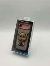 Nimmy Cool & Cute 2.0 Bear Case with MagSafe Stand for iPhone 17 Air 6.5" Grey Orange - N-YJKM-CXZJZH-IP17-AIR-011-A