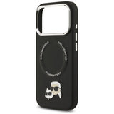Karl Lagerfeld Karl & Choupette Metal Pin Hard Case with MagSafe for iPhone 17 Pro Max 6.9" Black - KLHMP17XPSMLRKCK