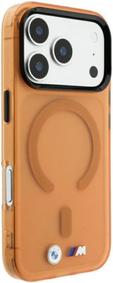 BMW M IML Frosted Metal Logo Trims Case with MagSafe for iPhone 17/18 Pro 6.3" Orange - BMHMP18L26HTFMILO