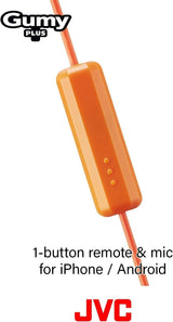 JVC Gumy Plus Wired 3.5mm In Ear Stereo Headphones Punch Pink - HA-FX7M-PN-U