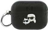 Karl Lagerfeld Monogram Karl and Choupette Head Case for AirPods Pro 3 Black - KLAP3PGKCPK
