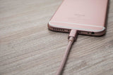 Belkin 1.2M Braided Metallic USB A to Lightning Cable Pink - F8J144bt04-C00