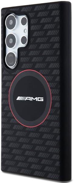 Mercedes AMG Carbon Pattern Silicone Case with MagSafe for Samsung Galaxy S24 Ultra 6.8" Black - AMHMS24L23SNRK