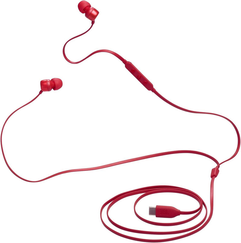 JBL Harman Tune 310C In Ear USB C Headphones Red - JBLT310CRED