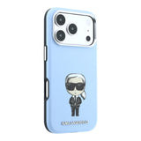 Karl Lagerfeld Smooth Karl Bodies Sketch Case with MagSafe for iPhone 17/18 Pro Max 6.9" Light Blue - KLHMP18X6PWKIKDB