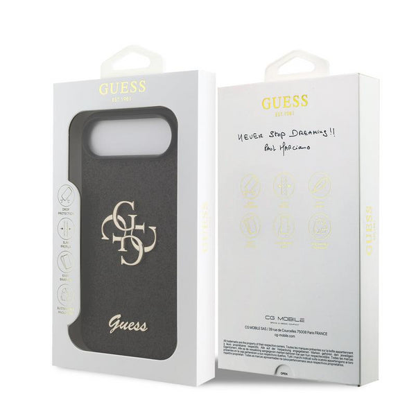 Guess PU Fixed Glitter Big 4G Metal Logo Case for iPhone 17 Air 6.5" Pink - GUHCP17MHG4SGP