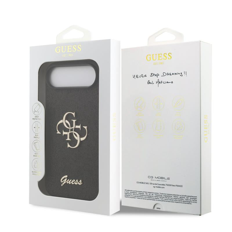 Guess PU Fixed Glitter Big 4G Metal Logo Case for iPhone 17 Air 6.5" Pink - GUHCP17MHG4SGP