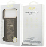 Guess 4G Stripe Case with MagSafe for iPhone 17 Pro Max 6.9" Brown - GUHMP17XPG4SEMCW