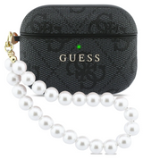 Guess 4G Classic Logo Case with Pearl Strap for Airpods Pro 3 Black - GUAP3P4E4PSK