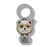 Nimmy Cool & Cute 2.0 Grey Bear Embroidery Magnetic Stand with MagSafe Grey - N-KM-BSZJ-11-A