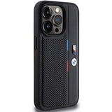 BMW Perforated Tricolor Line Case for iPhone 15 Pro Max 6.7" Black - BMHCP15X23PUPVK