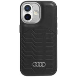 Audi GT Synthetic Leather Hardcase with MagSafe for iPhone 17 6.3" Black - AU-TPUPCMIP17-GT/D3-BK