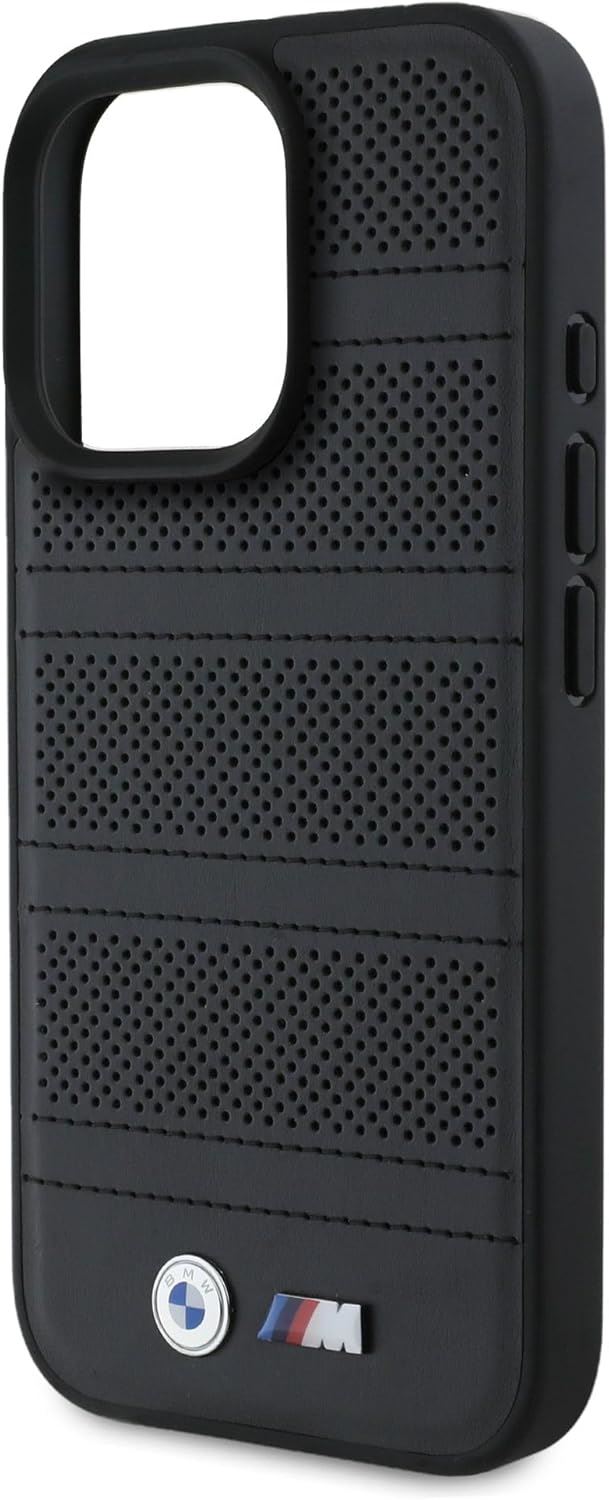 BMW M Perforated Stitched Line Case with MagSafe for iPhone 16 Pro Max 6.9" Black - BMHMP16X23PUSPK