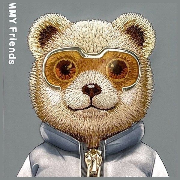 Nimmy Cool & Cute 2.0 Bear Case for iPhone 16 Pro Max 6.9" Grey - N-KM-iP16-Pro-Max-011