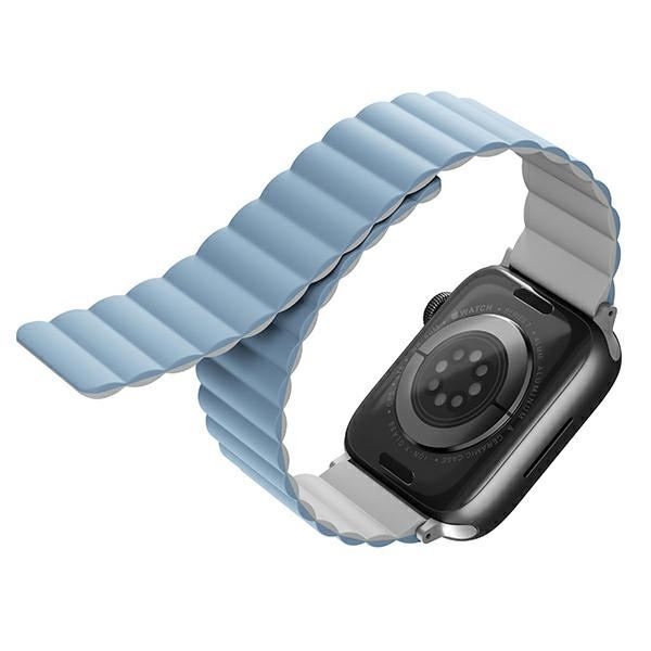 Uniq Revix Strap for Apple Watch 7/8/9/10/SE/SE2/Ultra 42/44/45/49mm White and Blue - UNIQ-45MM-REVWHTBLU