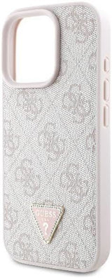 Guess Leather Metal Logo Strass Crossbody Case for iPhone 16 Pro Max 6.9" Pink - GUHCP16XP4TDSCPP