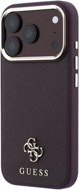 Guess Saffiano Small 4G Logo Case for iPhone 17/18 Pro 6.3" Burgundy - GUHMP18L6PSA4DMU