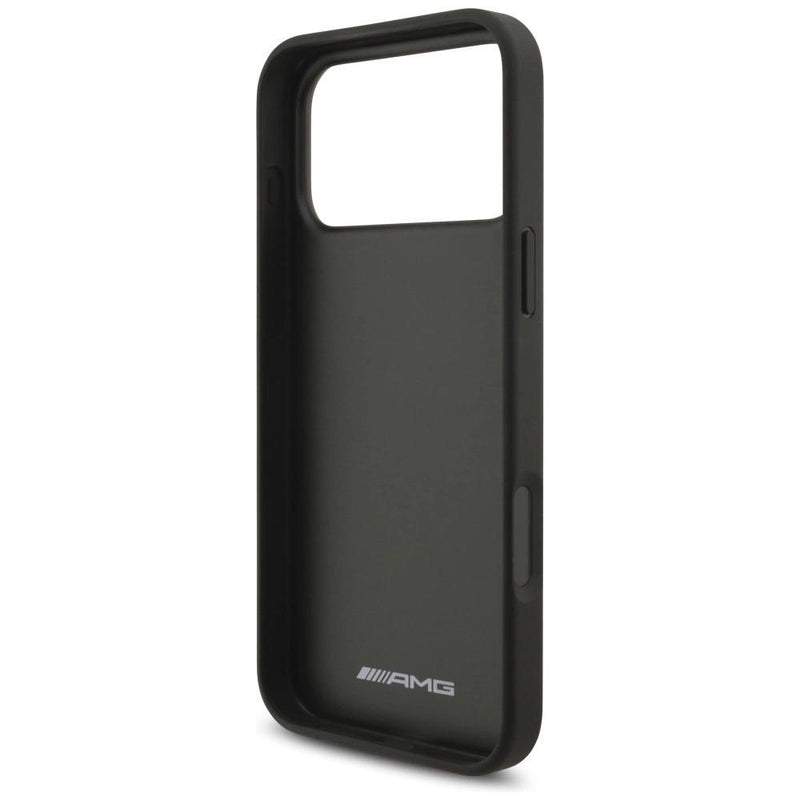 AMG Leather Debossed Lines Logo Case for iPhone 17 Pro Max 6.9" Black - AMHCP17XGSEBK