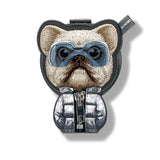 Nimmy Cool & Cute 2.0 Little Rich Tycoon Dog Embroidery Magnetic Stand with MagSafe Black - N-KM-BSZJ-01