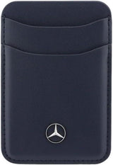 Mercedes Benz Leather Magnetic Card Holder Navy Blue - MECSMPUDCSV