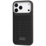 Audi GT Synthetic Leather Hardcase with MagSafe for iPhone 17 Pro Max 6.9" Black - AU-TPUPCMIP17PM-GT/D3-BK
