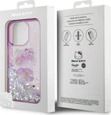 Hello Kitty Liquid Glitter 50th Anniversary Party Case for iPhone 16 Pro Max 6.9" Purple - HKHCP16XL50PPU