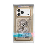Nimmy Teddy Magnetic Combo Case with Detachable MagSafe Card Holder Stand for iPhone 17 Pro 6.3" Brown - N-CXMC-KTZH-IP17-PRO-14