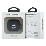 Karl Lagerfeld 3D Choupette Head Silicone Case for Airpods 4 Black - KLA4RUNCHK