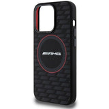Mercedes AMG Carbon Pattern Liquid Silicone Case with MagSafe for iphone 15 Pro 6.1" Black - AMHMP15L23SMRK