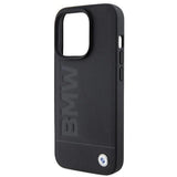 BMW Hot Stamp Leather Case for iphone 15 Pro Max 6.7" Black - BMHCP15XSLLBK