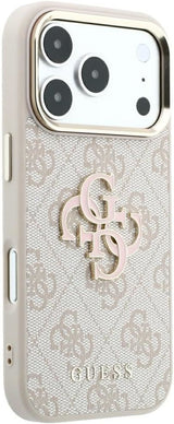 Guess 4G & Big Resin Logo Case for iPhone 17/18 Pro Max 6.9" Pink - GUHCP18X6P4SRMLP
