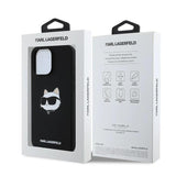 Karl Lagerfeld Liquid Silicone Choupette Head Case for iphone 16 Pro 6.3" Black - KLHMP16LSCHPPLK