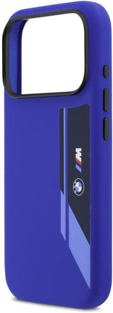 BMW M Series Silicone Vertical Logo Case with MagSafe for iPhone 17 Pro 6.3" Blue - BMHMP17L25SDBSV
