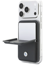 BMW Carbon Metal Logo Magnetic Card Holder with Stand Anthracite - BMOWMCS26PTKLG