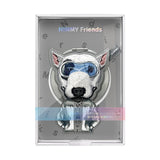 Nimmy Cool & Cute 2.0 Blue Terrier Dog Embroidery Magnetic Stand with MagSafe Grey - N-KM-BSZJ-019
