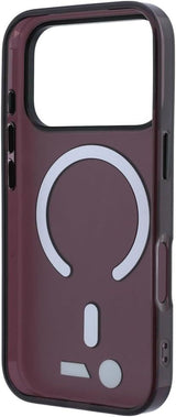BMW M IML Frosted Metal Logo Trims Case with MagSafe for iPhone 17/18 Pro 6.3" Burgundy - BMHMP18L26HTFMILR