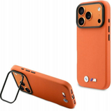 BMW M Series Metal Logo Case with MagSafe & Camera Stand for iPhone 17 Pro 6.3" Orange - BMHMP17L25PFWKCKO