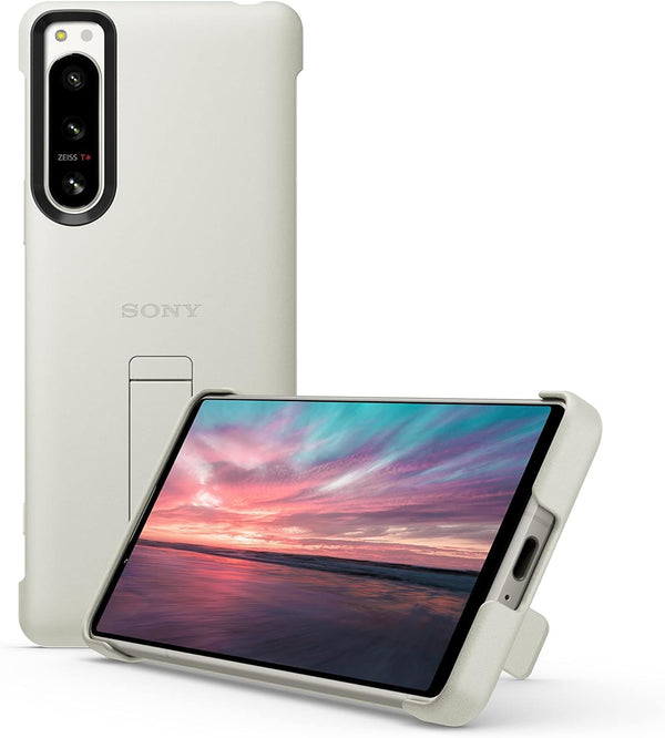 Sony Xperia 5 IV Style Back Cover with Stand Grey - XQZ-CBCQ/GENG