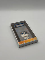 Nimmy Big Eye Cute Pet Silver Shaded Cat Case with MagSafe for iPhone 17 Air 6.5" Grey Blue -N-XDY-IP17-AIR-023