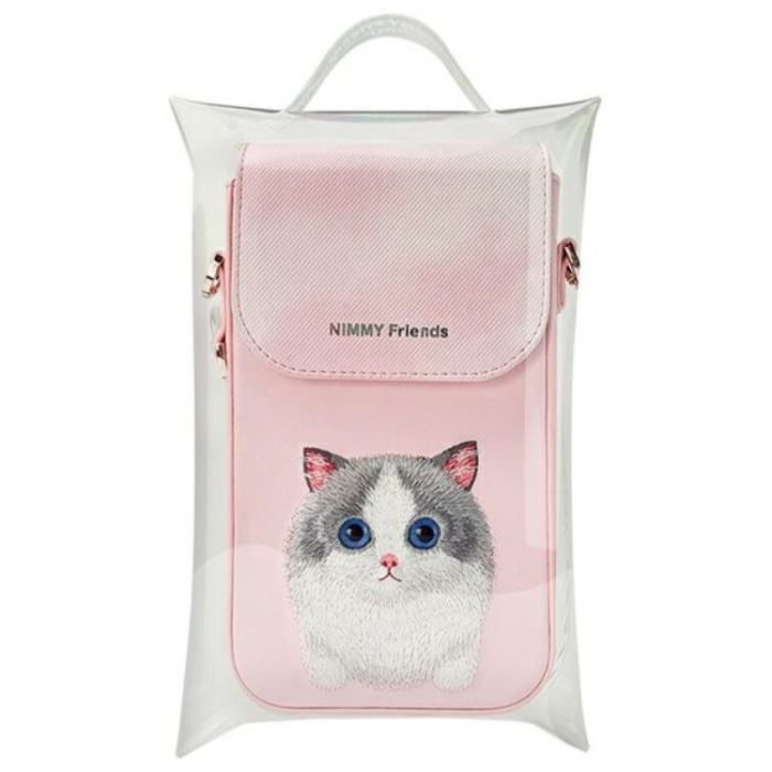 Nimmy Big Eyed Pet 2.0 Cat Phone Bag Pink - N-XDY-SJB-07