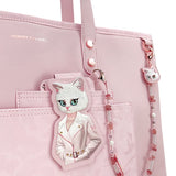 Nimmy Magnetic Fashion Series Combo White Cat Tote Bag Pink - N-CXMX-TTBZH-04