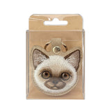 Nimmy Big Eye Cute Pet Siamese Cat Face Airtag Keychain Brown -  N-XDY-YSK-026