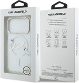 Karl Lagerfeld Script Logo Case with MagSafe for iPhone 17/18 Pro Max 6.9" Clear - KLHMP18X5HKSCAH