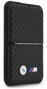 BMW M Carbon Metal Logo Magnetic Card Holder with Stand Black - BMOWMCS26PCILK
