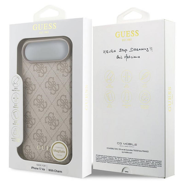 Guess 4G Charms Case for iPhone 17 Air 6.5" Tone on Tone Pink - GUHMP17MGF4GCP