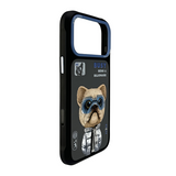 Nimmy Cool & Cute 2.0 Little Rich Tycoon Dog Case with MagSafe for iPhone 17 Pro Max 6.9" Black Blue - N-KMLL-IP17-PRO-MAX-01